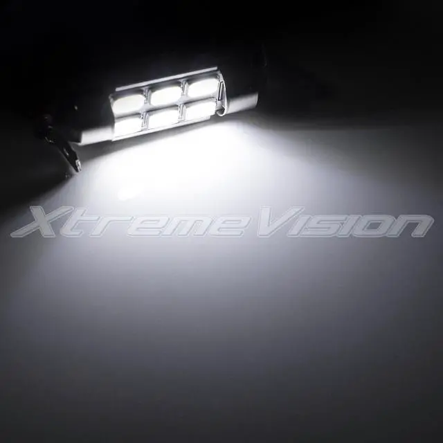 Alt view image 6 of 6 - XtremeVision 42mm 569 578 6413 6429 DE440 6SMD 5630 Pure White LED Bulbs (4PCS)