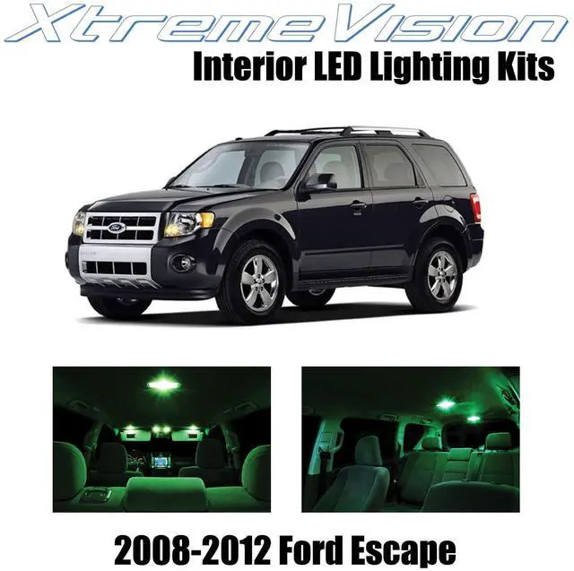 Main image of XtremeVision Interior LED for Ford Escape 2008-2012 (8 Pieces) Green Interior LED Kit + Installation Tool