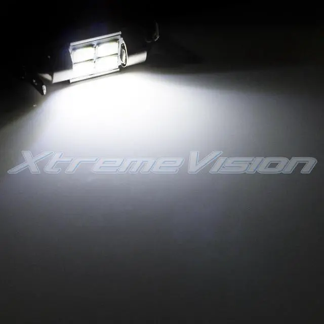 Alt view image 6 of 6 - XtremeVision 31mm DE3157 DE2022 DE3157 3022 3021 4SMD 5630 Pure White LED Bulbs (10PCS)