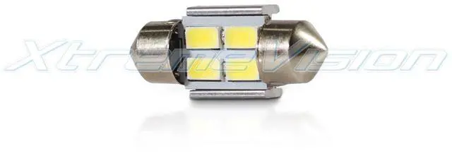 Alt view image 3 of 6 - XtremeVision 31mm DE3157 DE2022 DE3157 3022 3021 4SMD 5630 Pure White LED Bulbs (10PCS)