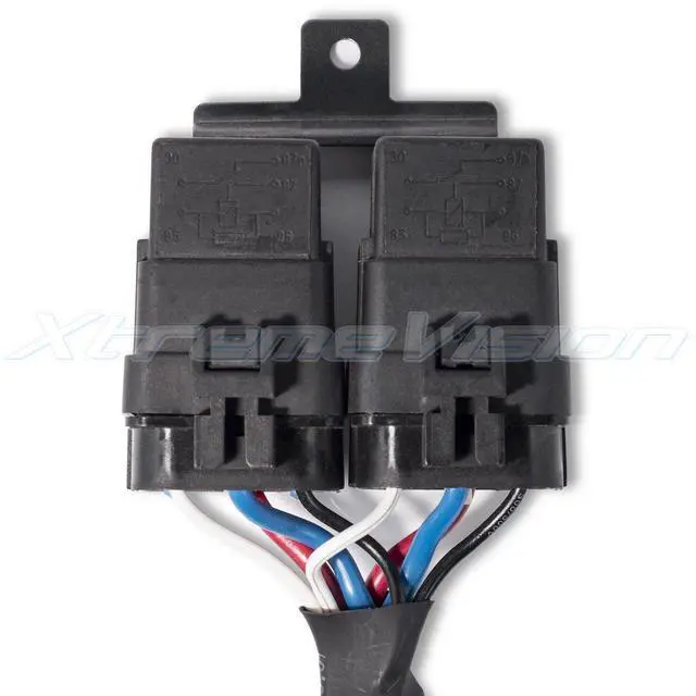Alt view image 3 of 4 - Xtremevision Dual Independent Relay Harness Battery Controller HID Wiring Universal 12V 40 Amp 35W/55W