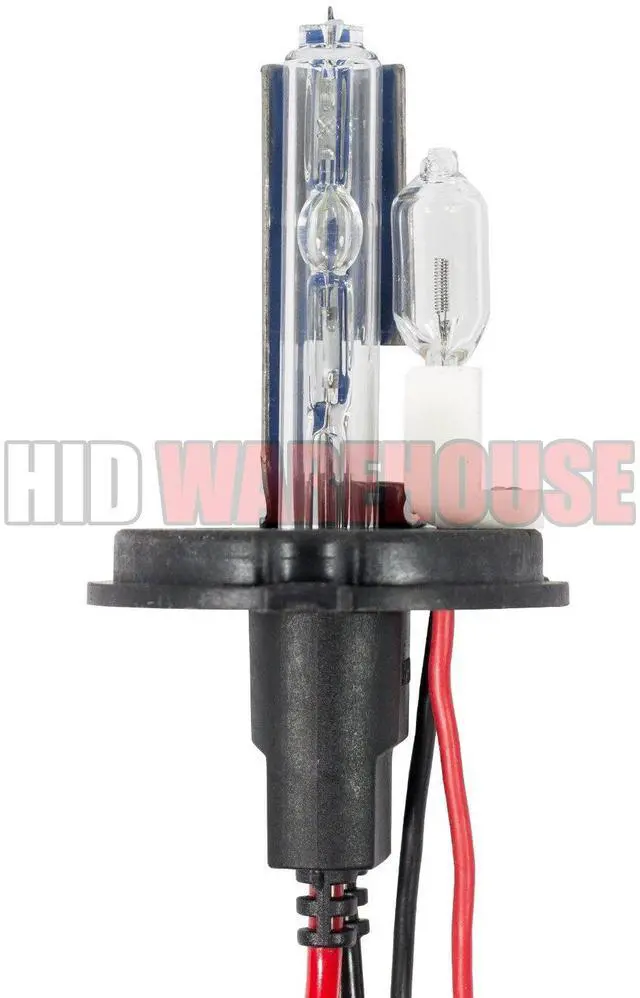 Alt view image 2 of 7 - HIDWarehouse H4 8K 55W AC Xenon Bundle - Xenon Headlight Bulb with Slim AC Ballast - 9003, HB2, 8000K Medium Blue - Xenon Bulbs - 1 Pair