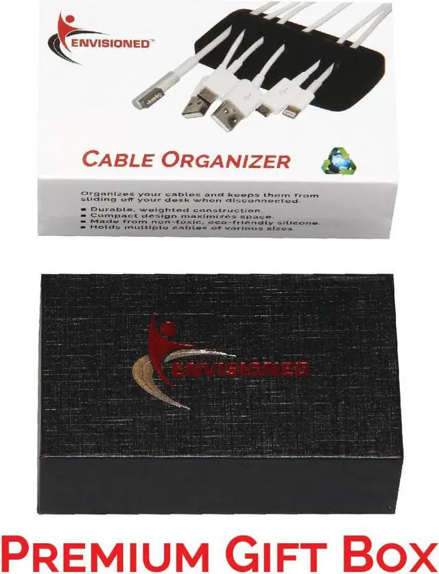Alt view image 5 of 7 - Heaviest Cable Organizer on the Market! Compact and Weighted Desktop Cord Holder and Cable Organizer, Eco-Friendly Silicone, No Bad Smell, Bundled with 4 Reusable Cable Ties! (White)