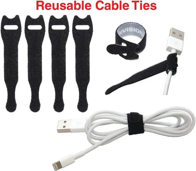 Alt view image 6 of 7 - Heaviest Cable Organizer on the Market! Compact and Weighted Desktop Cord Holder and Cable Organizer, Eco-Friendly Silicone, No Bad Smell, Bundled with 4 Reusable Cable Ties! (White)