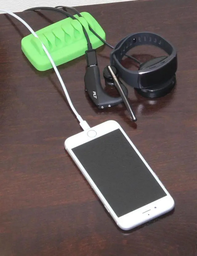 Alt view image 4 of 7 - Heaviest Cable Organizer on the Market! Compact and Weighted Desktop Cord Holder and Cable Organizer, Eco-Friendly Silicone, No Bad Smell, Bundled with 4 Reusable Cable Ties! (Green)