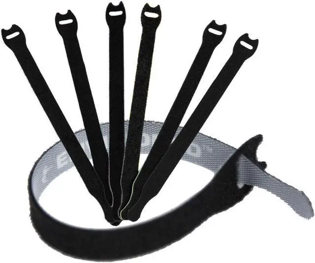 Main image of Reusable Cable Ties 1/2" x 8" for Cable Management and Organizing Cords - 30 Pack Bundled with 2 Bonus Cinch Straps (Black)
