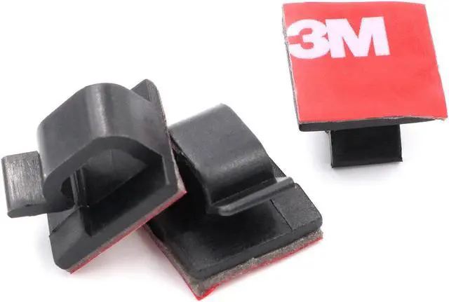 Alt view image 4 of 7 - Mini Cable Clips 3M Adhesive, Multipurpose Cord and Wire Organizer for Cable Management Small, 1/2" Wide, 100 Pack - 100 Pack Bundled with 10 Bonus Reusable Cable Ties (Black)