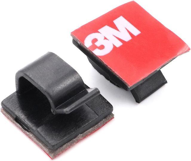 Alt view image 3 of 7 - Mini Cable Clips 3M Adhesive, Multipurpose Cord and Wire Organizer for Cable Management Small, 1/2" Wide, 100 Pack - 100 Pack Bundled with 10 Bonus Reusable Cable Ties (Black)