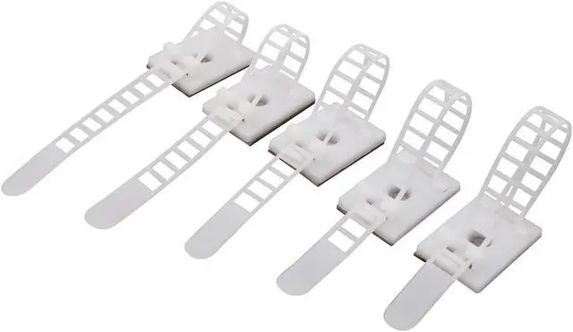 Alt view image 4 of 7 - Mini Cable Clips 3M Adhesive, Multipurpose Cord and Wire Organizer for Cable Management Adjustable Medium, 3/4" Wide, 60 Pack - 60 Pack Bundled with 10 Bonus Reusable Cable Ties (White)
