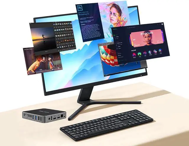 Alt view image 6 of 7 - Peladn Desktop Mini PC W11  Celeron Jasper Lake N5105 8GB,256GB SSD 4K UHD 2.4G/5G Dual Wi-Fi/Gigabit Ethernet/HDMI/Bluetooth 4.2