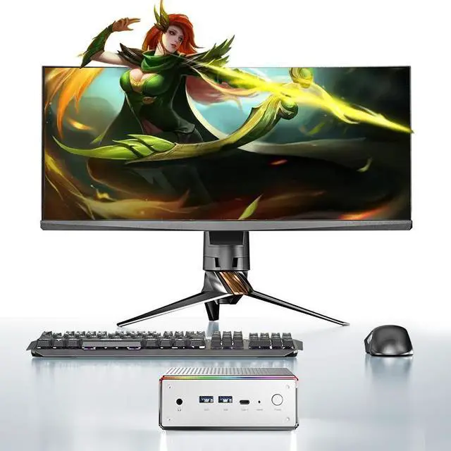 Alt view image 6 of 6 - Peladn Desktop Mini PC HA4  Ryzen 7 7840HS(32GB+1TB, Up to 4.75GHz) Desktop Computer with W11 DDR5 Computer Support 4K Four Display/USB3/WiFi 6/BT5.2/2.5Gbps for Gaming  Ryzen7 7840HS