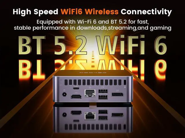 Alt view image 7 of 7 - PELADN Mini PC, AMD Ryzen 7 7735U (8C/16T, Up To 4.75Ghz), 32GB DDR5/1T NVMe SSD, Dual Type-C/DP/HD, Mini Desktop Computer, WiFi6 4K/60Hz Quadruple-Display USB3.2/BT5.2 Mini Computers For Home Bus