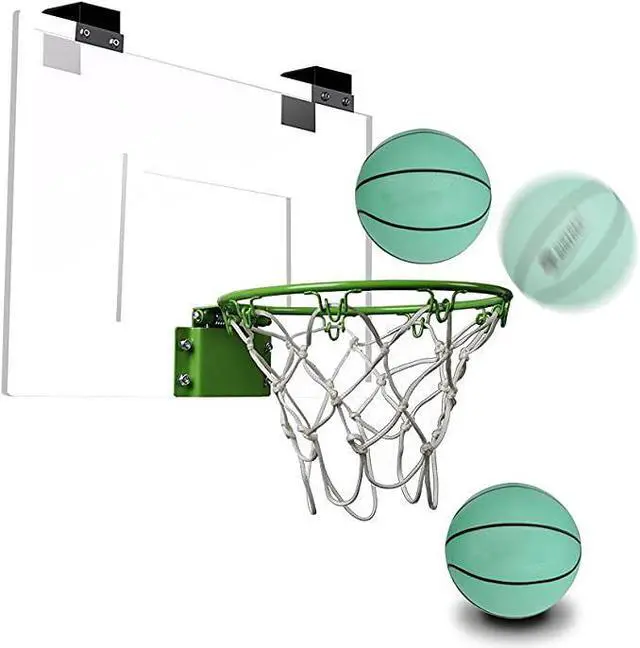Main image of Mini Indoor Basketball Hoop Glow in The Dark,Mini Basketball Hoop Set for Door & Wall,Include Complete Accessories,LED Kids Mini Basketball Hoop & Ball
