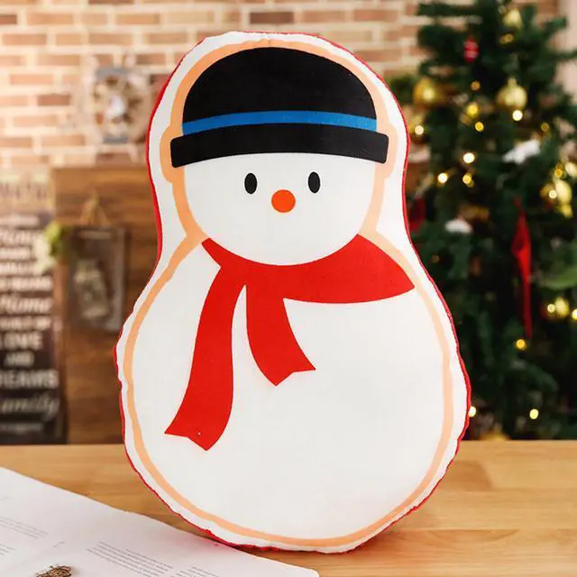 Main image of Snowman Christmas Decorative Throw Pillow 17 inch Soft Stuffed Funny Cute Decoration Cushion
