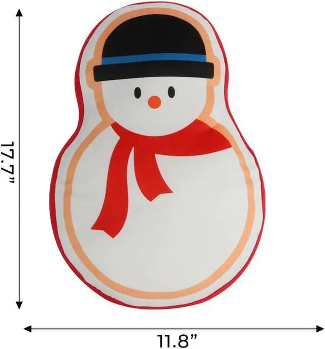 Alt view image 2 of 6 - Snowman Christmas Decorative Throw Pillow 17 inch Soft Stuffed Funny Cute Decoration Cushion