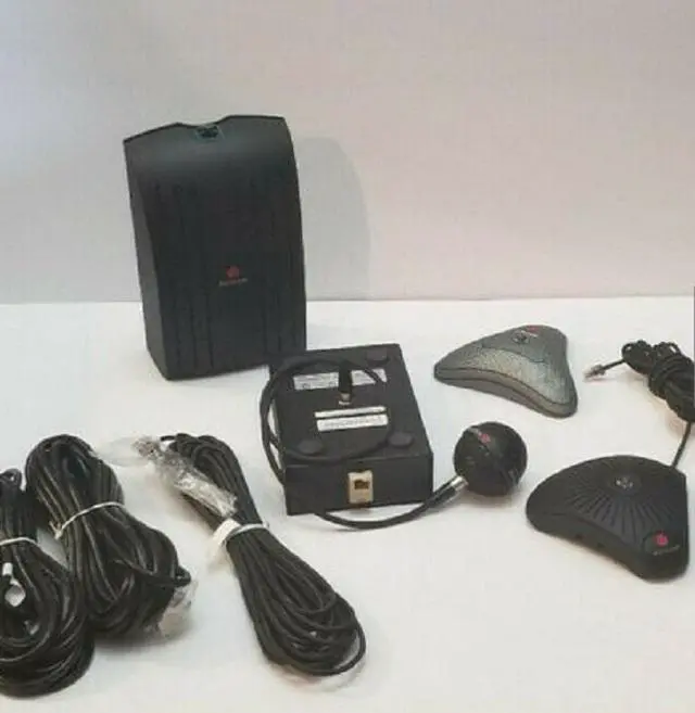 Main image of Mixed Lot of Polycom Equipment Includes Mic and Cables