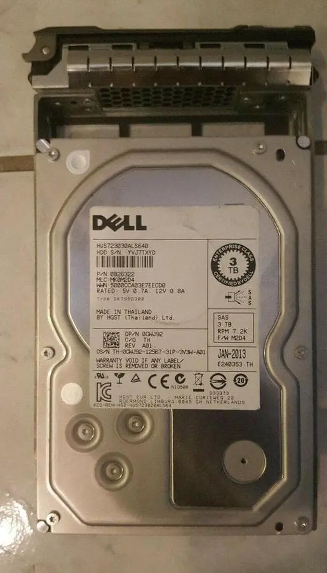 Main image of 3TB 7.2K SAS Hard Drive 3.5'' For DELL SERVER T710 R410 R710 R720 R510 R730