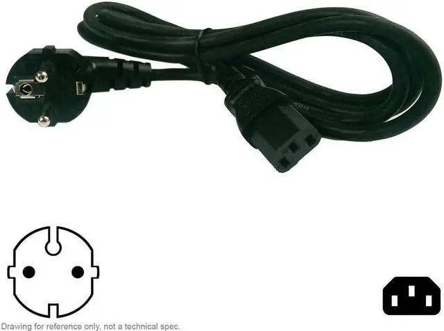 Main image of AC Power Cord Type F Schuko CEE 7/4 IEC C13 0.75 6' German Cable MSL-202 MSL-107
