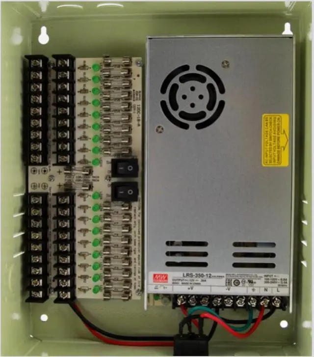 Alt view image 2 of 2 - Security Systems PB29A18D4 18 Port CCTV Power Box Beige