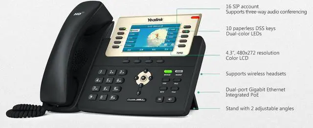 Alt view image 2 of 4 - Yealink SIP-T29G 16-Line Gigabit Phone, Part# SIP-T29G