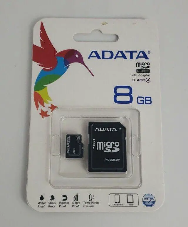 Main image of ADATA 8GB microSDHC Flash Card Model microSD HC 8G