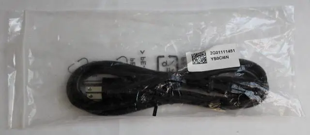 Main image of Dell 2G01111451 6 Foot 3 Prong Power Cord