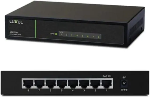 Main image of Luxul AGS-1008M 8-Port Gigabit Switch, No power supply