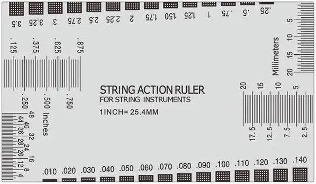 Alt view image 2 of 4 - Guitar String Ruler Stainless Steel String Action Ruler Gauge Tool