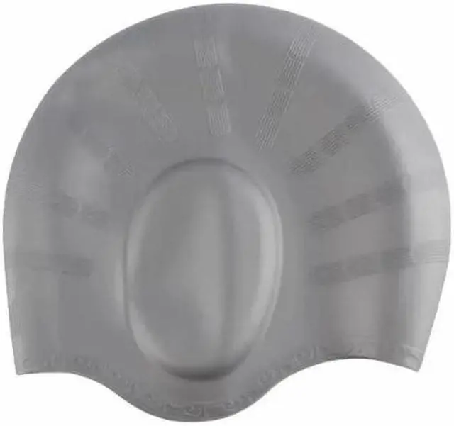 Main image of Silicone Swimming Pool Cap Ear Protect Bathing Hats Gray
