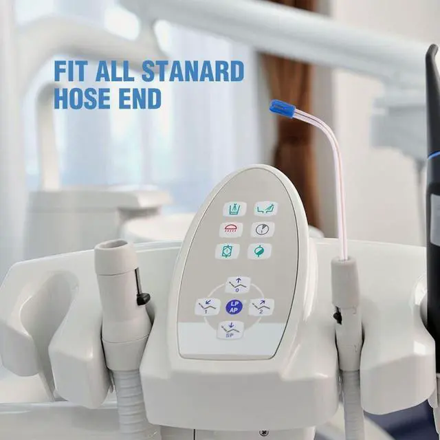 Alt view image 4 of 6 - Dental Saliva Ejector CLEAR/BLUE Disposable Evacuation Suction Tips 100 Pieces