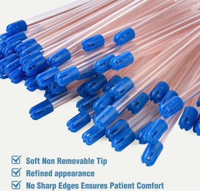 Alt view image 3 of 6 - Dental Saliva Ejector CLEAR/BLUE Disposable Evacuation Suction Tips 100 Pieces