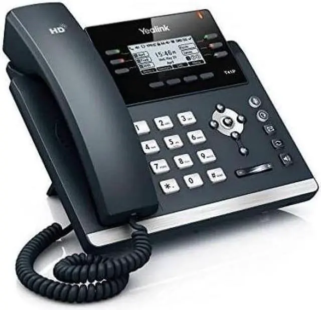Alt view image 3 of 7 - YEALINK T41P PoE IP VoIP phone with Stand and Handset