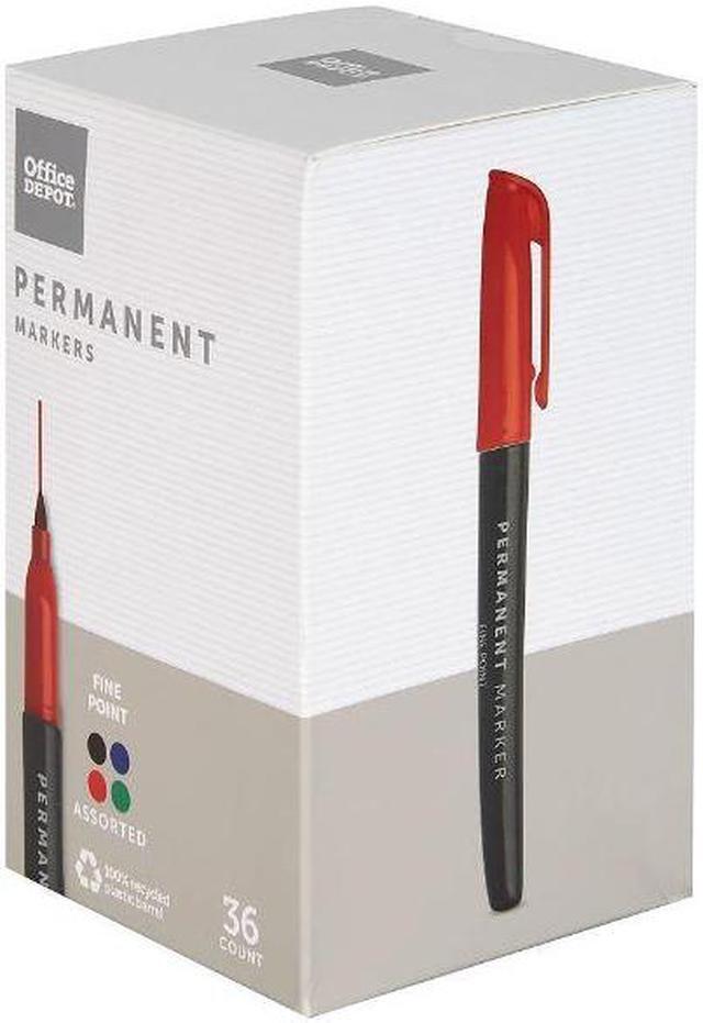 Alt view image 2 of 4 - Office Depot Permanent Markers Fine Point 100% Recycled Plastic Barrel Assorted