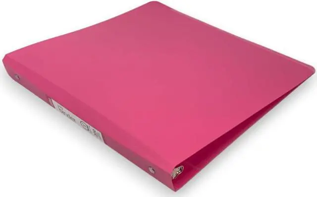 Alt view image 3 of 3 - Office Depot Heavy-Duty 3-Ring Poly Binder 1" Round Rings Pink