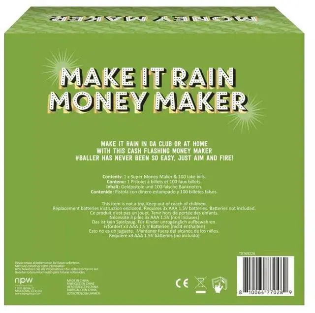 Alt view image 2 of 5 - Make It Rain Money Maker Gun Toy Fun For all Ages