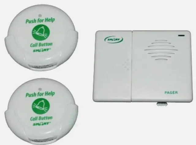 Main image of Smart TL-5102TP Caregiver Personal Pager System 2 Call Button w 1 Pager Seniors