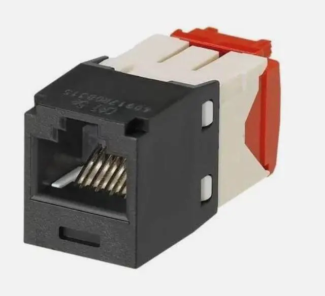 Main image of CJ5E88TWH Panduit Mini-Com UTP RJ45 Cat 5e TG Jack Module Black
