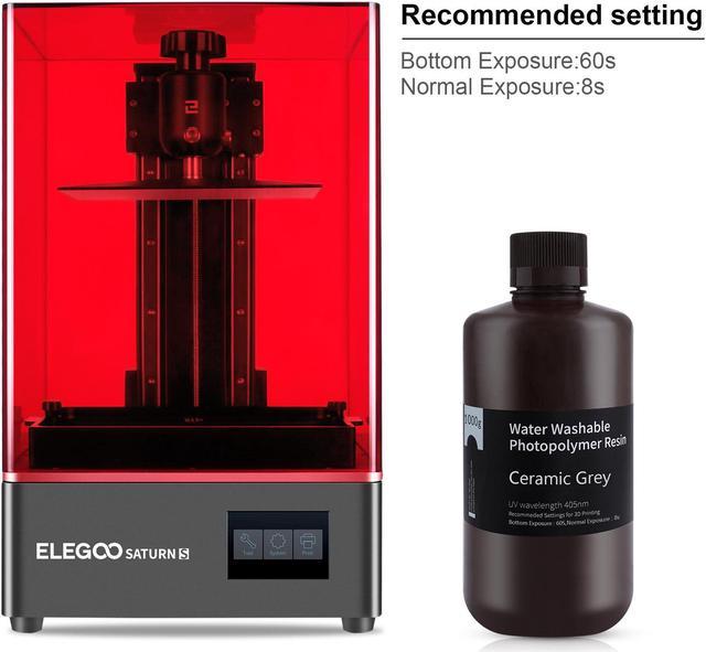  ELEGOO Mars 4 DLP 3D Printer and ELEGOO Water Washable 3D  Printer Resin Grey 1000g : Industrial & Scientific
