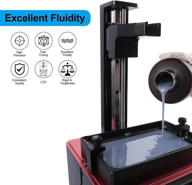 ELEGOO Résine Imprimante 3D LCD Résine Standard à Photopolymérisation UV de  405 nm Résine Photopolymère pour Impression 3D Beige 500 g : :  Commerce, Industrie et Science