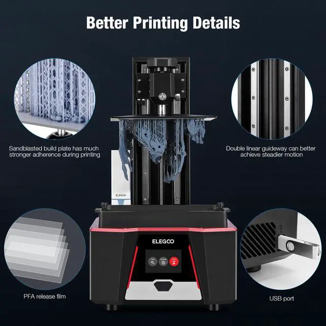 Alt view image 7 of 7 - ELEGOO Saturn 2-E MSLA 3D Printer