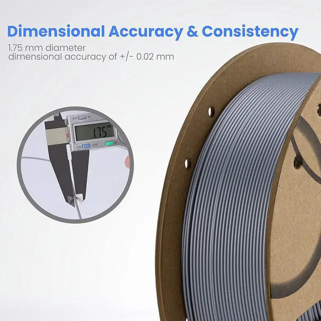 Alt view image 3 of 7 - ELEGOO PLA+ Filament 1.75mm, 3D Printer Filament, Dimensional Accuracy +/- 0.02 mm, Tough & High Strength, Compatible with Most FDM Printers,Black 1KG