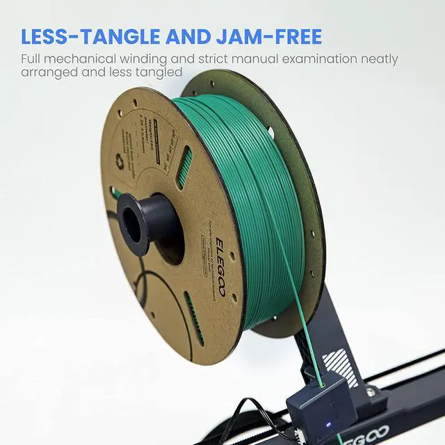 Alt view image 4 of 7 - ELEGOO PLA+ Filament 1.75mm, 3D Printer Filament, Dimensional Accuracy +/- 0.02 mm, Tough & High Strength, Compatible with Most FDM Printers, Grey 1kg