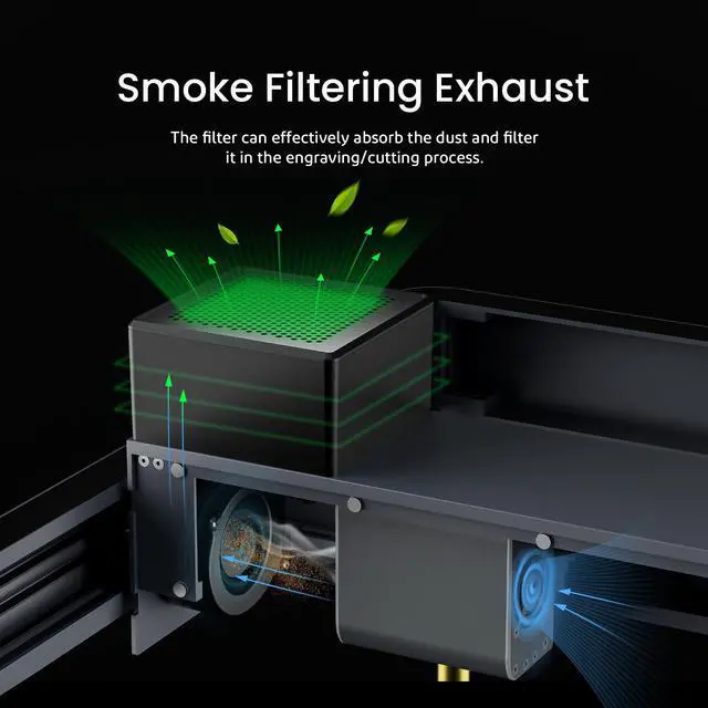 Alt view image 3 of 7 - ELEGOO Phecda Laser Engraver & Cutter 10W BASIC