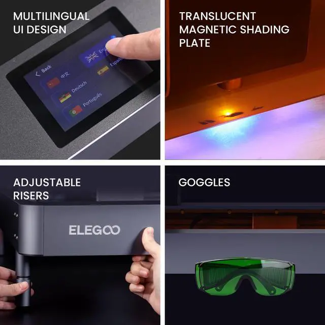 Alt view image 5 of 7 - ELEGOO Phecda Laser Engraver & Cutter 10W BASIC