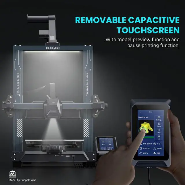 Alt view image 6 of 7 - ELEGOO Neptune 4 PRO FDM 3D Printer