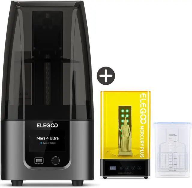 Main image of ELEGOO MARS 4 ULTRA AND Mercury Plus 2.0 Large Wash and Cure Machine