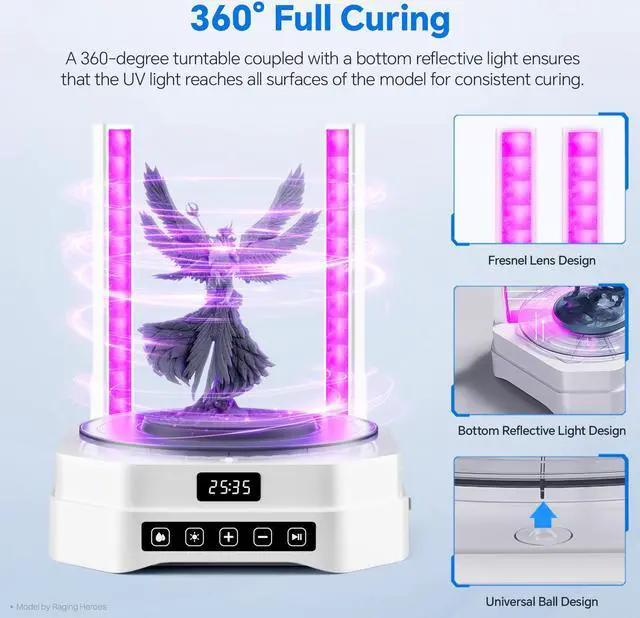 Alt view image 6 of 7 - ELEGOO Mercury Plus 3.0 Wash and Cure Station