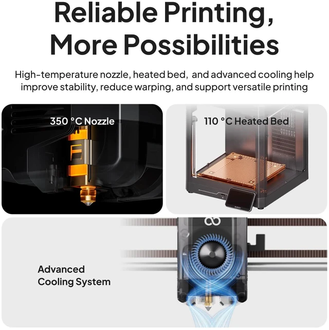 Alt view image 6 of 7 - ELEGOO Centauri 2 Combo 3D Printer, Beginner-Friendly Multicolor Printing 500mm/s High-Speed CoreXY Printer, 4-Color Printing, Auto Leveling, 350°C Nozzle