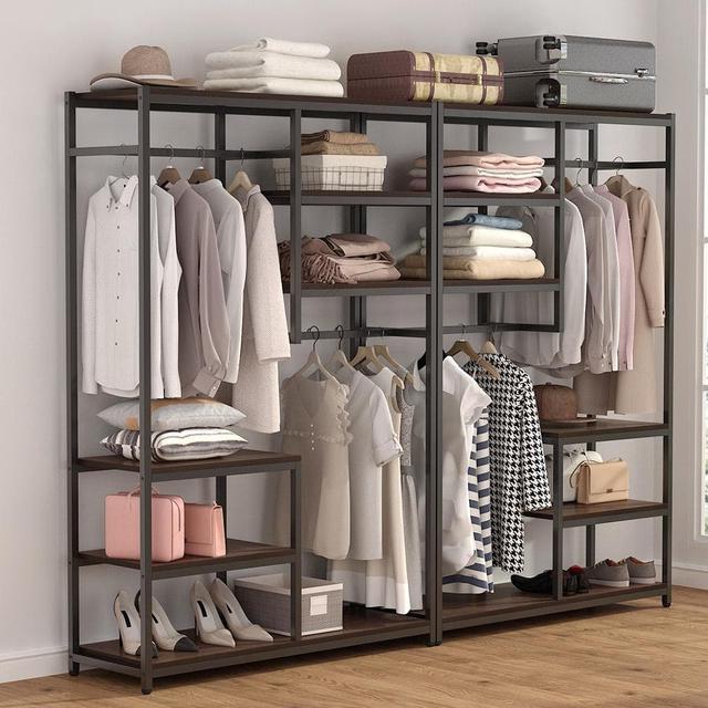 Tribesigns 47 inches wide Free-standing Closet Organzier, Double