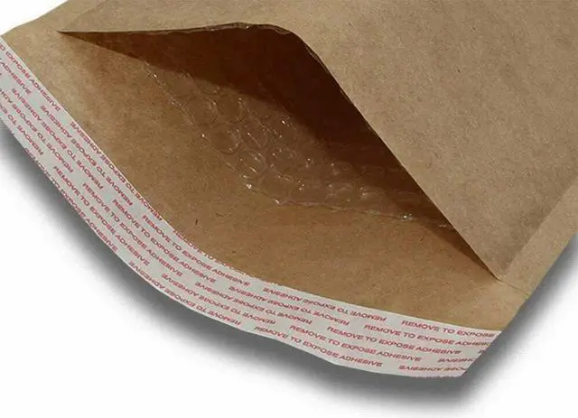 Alt view image 2 of 2 - supplyhut 250 #0 6x10 Kraft Natural Paper Padded Bubble Envelopes Mailers Case 6''x10''